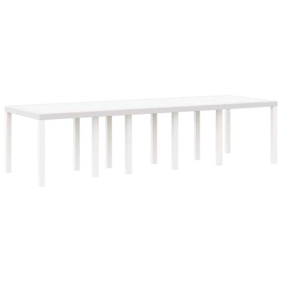 Table de jardin polyrotin Blanc 300 x 100 x 73 cm - PANGIVO - Image 2