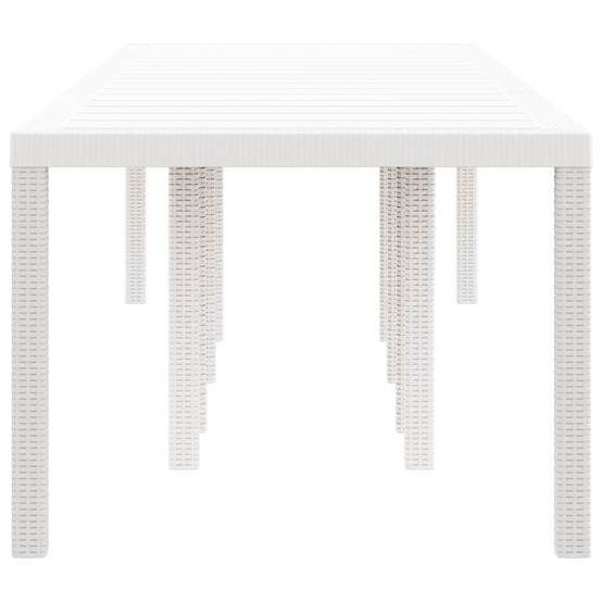 Table de jardin polyrotin Blanc 300 x 100 x 73 cm - PANGIVO - Image 5