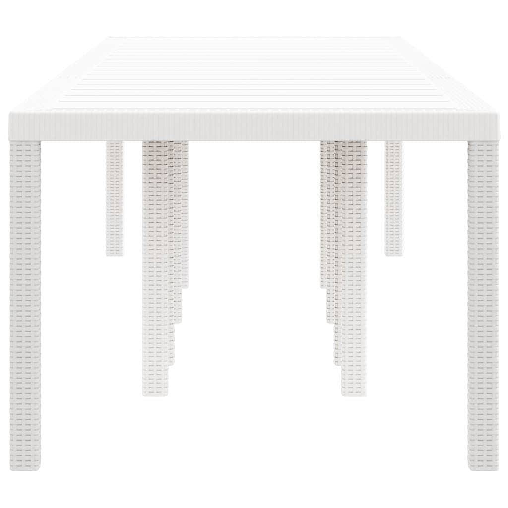 Table de jardin polyrotin Blanc 300 x 100 x 73 cm - PANGIVO - Image 5