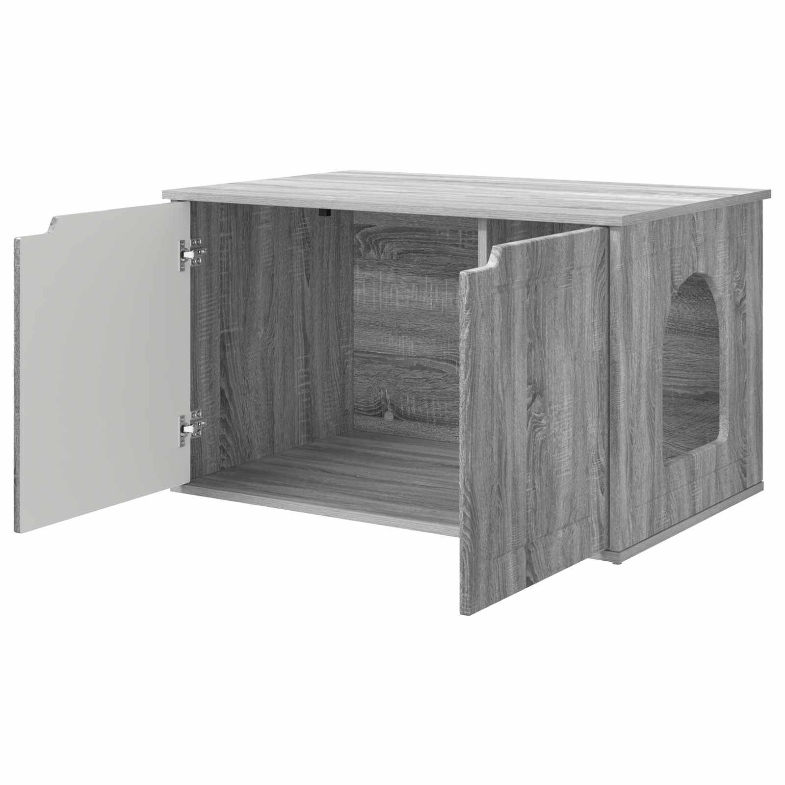 Chatiere bois gris  85 x 55 x 50,5 cm  - Prolenta premium p370.2 - Image 5