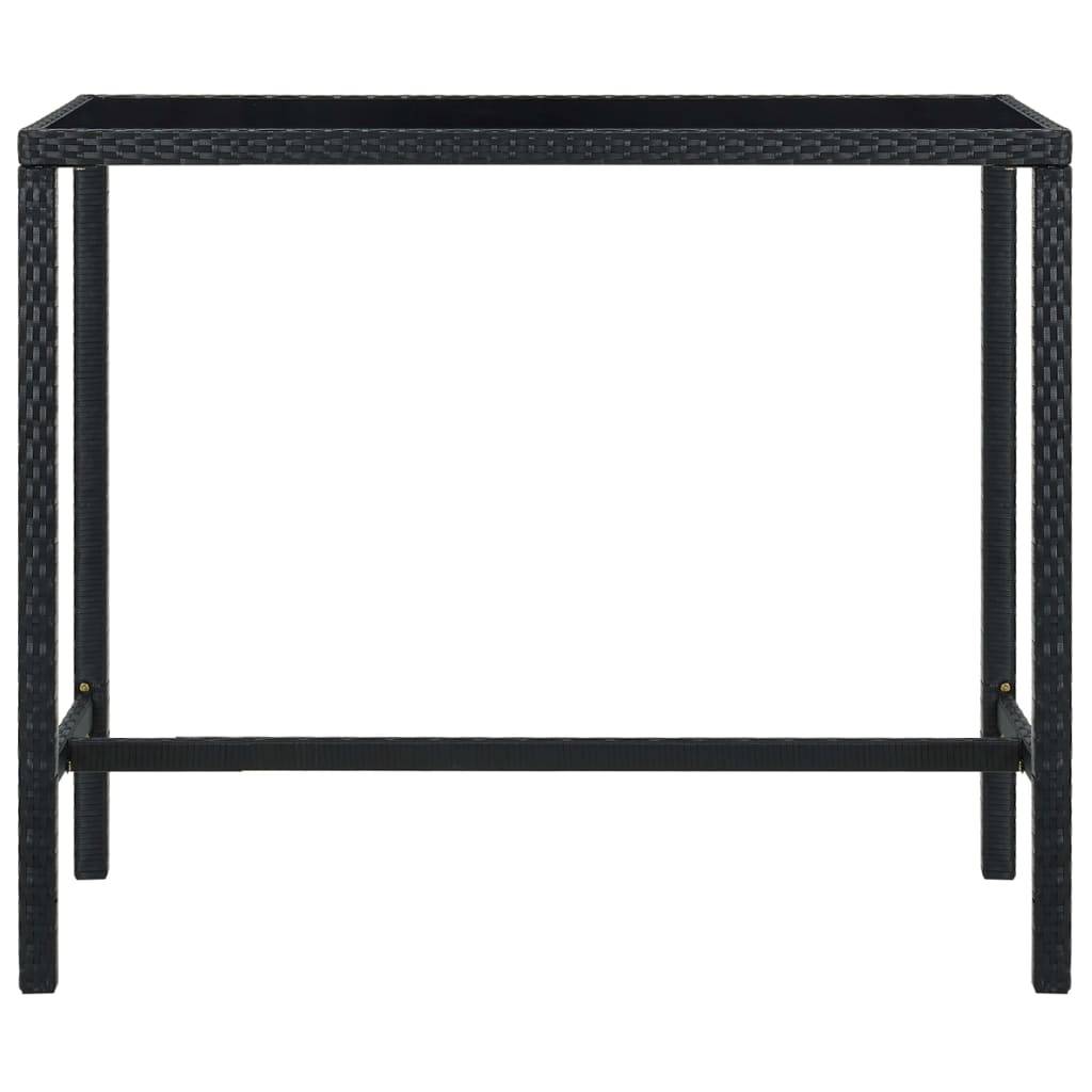 Helloshop26 - Ensemble de bar de jardin 7 pièces et coussins résine tressée noir - Imagen 2