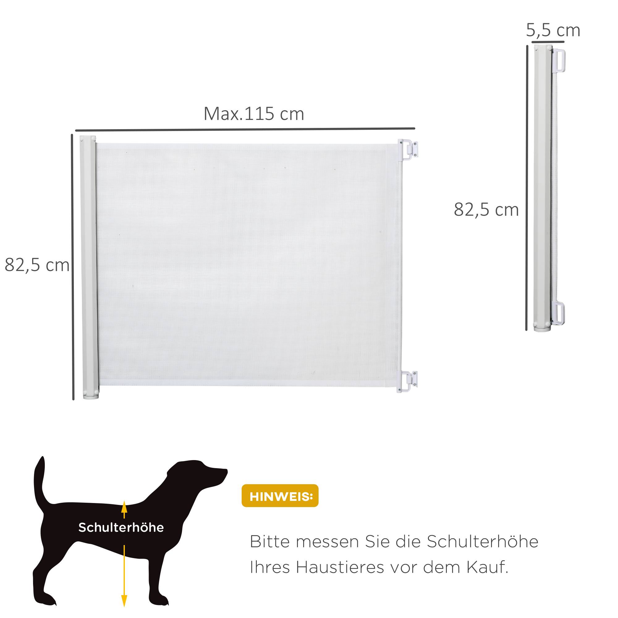 Sans Marque - Barrière pour escaliers 115 cm, séparation de sécurité, blanc - Image 5