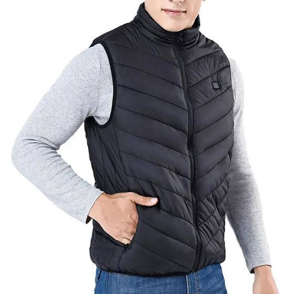Gilet chauffant 3 niveaux polyester noir M à 2XL 75x46x4cm - Image 5