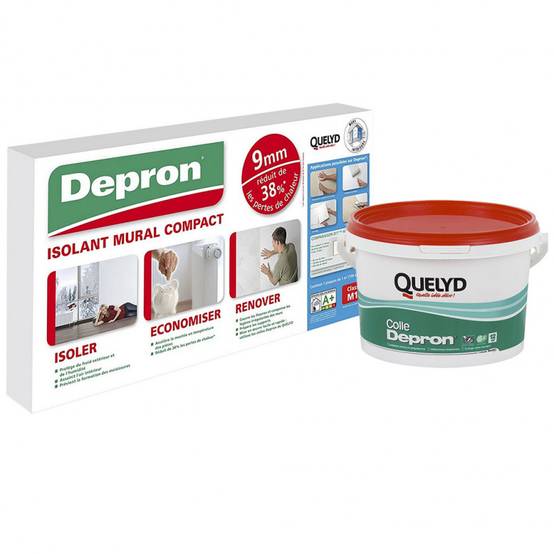 Quelyd - Pack de 7 Plaques de polystyrène 9mm + Colle DEPRON - Image 1