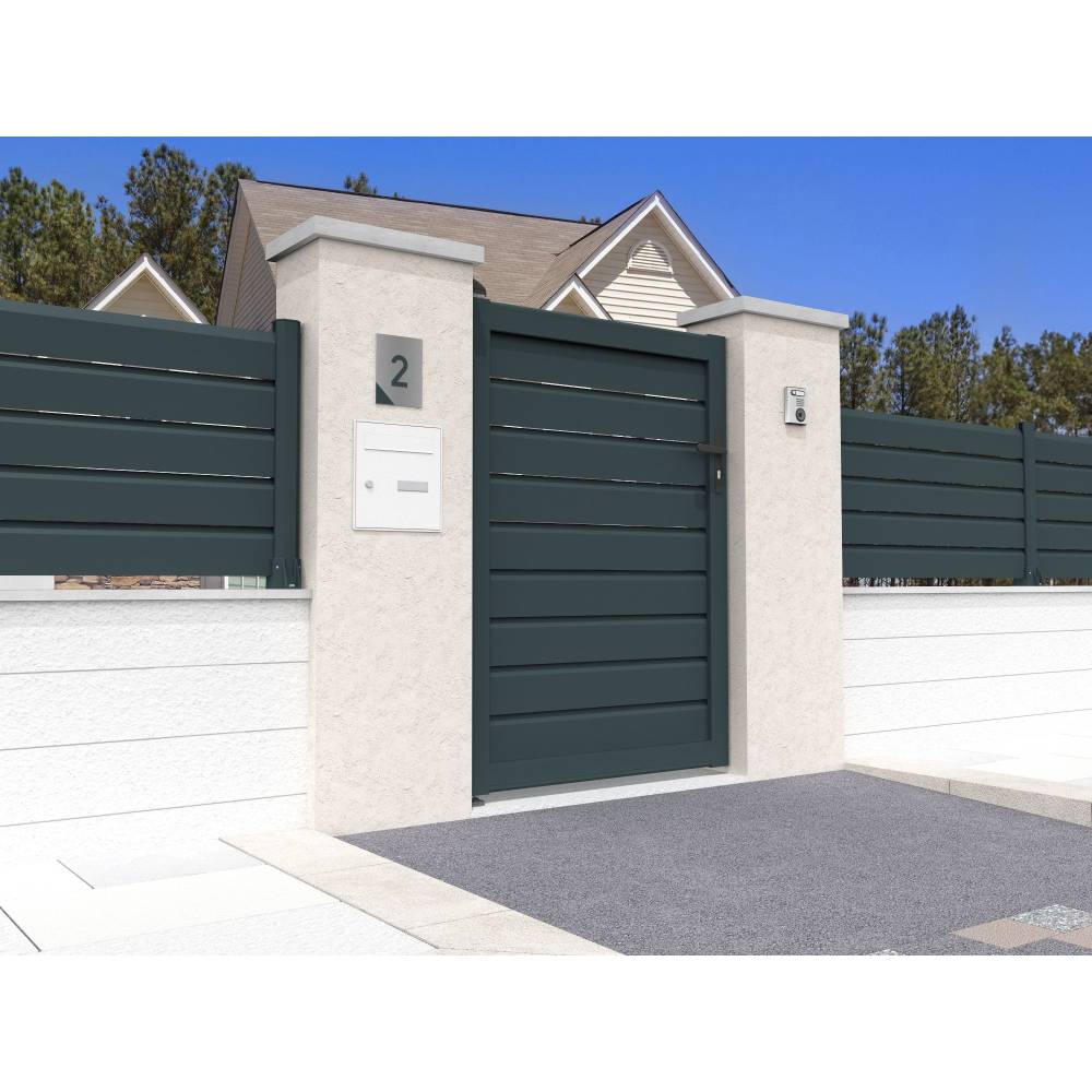 Portillon brise-vue SPASIE 1000x1857mm (Gris anthracite) - Alia Productions