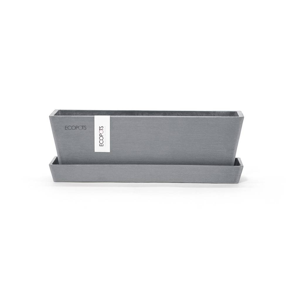 Ecopots - Soucoupe Rectangular 25 Bleu Gris - 25 x 9 x H. 2,3 cm ECOPOTS - Imagen 1