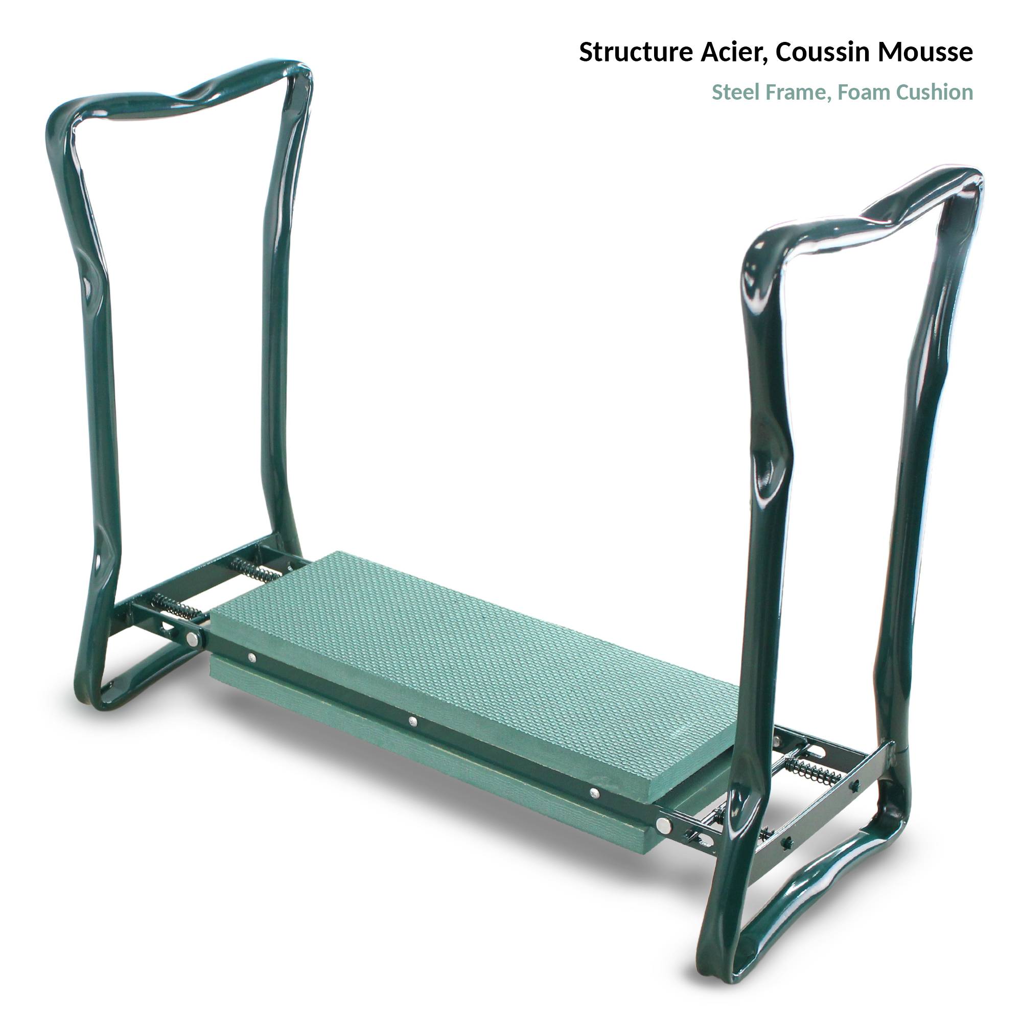 Tabouret de jardinage 2 en 1 pliable FISHTEC Siège agenouilloir ergonomique - Image 3