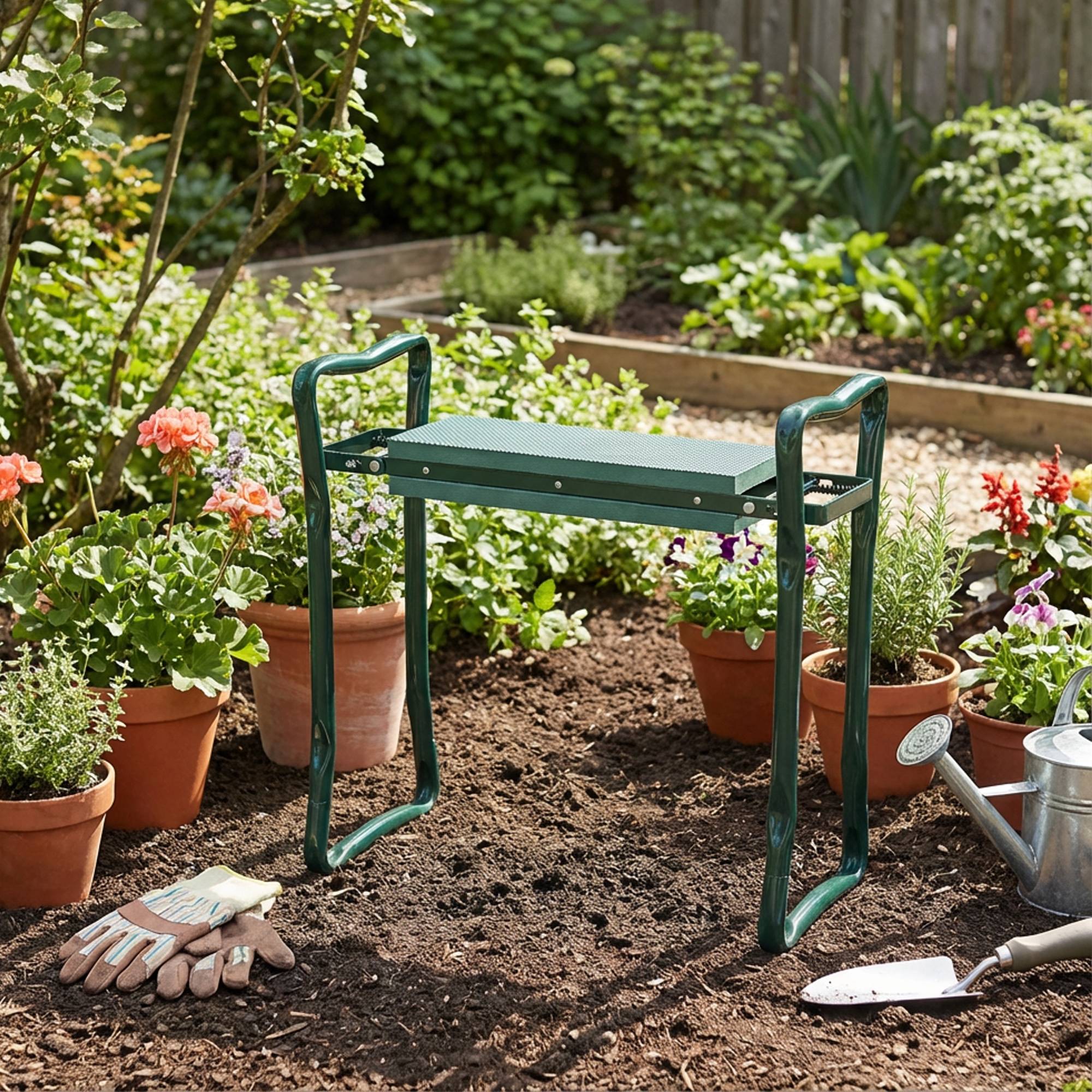Tabouret de jardinage 2 en 1 pliable FISHTEC Siège agenouilloir ergonomique - Image 8
