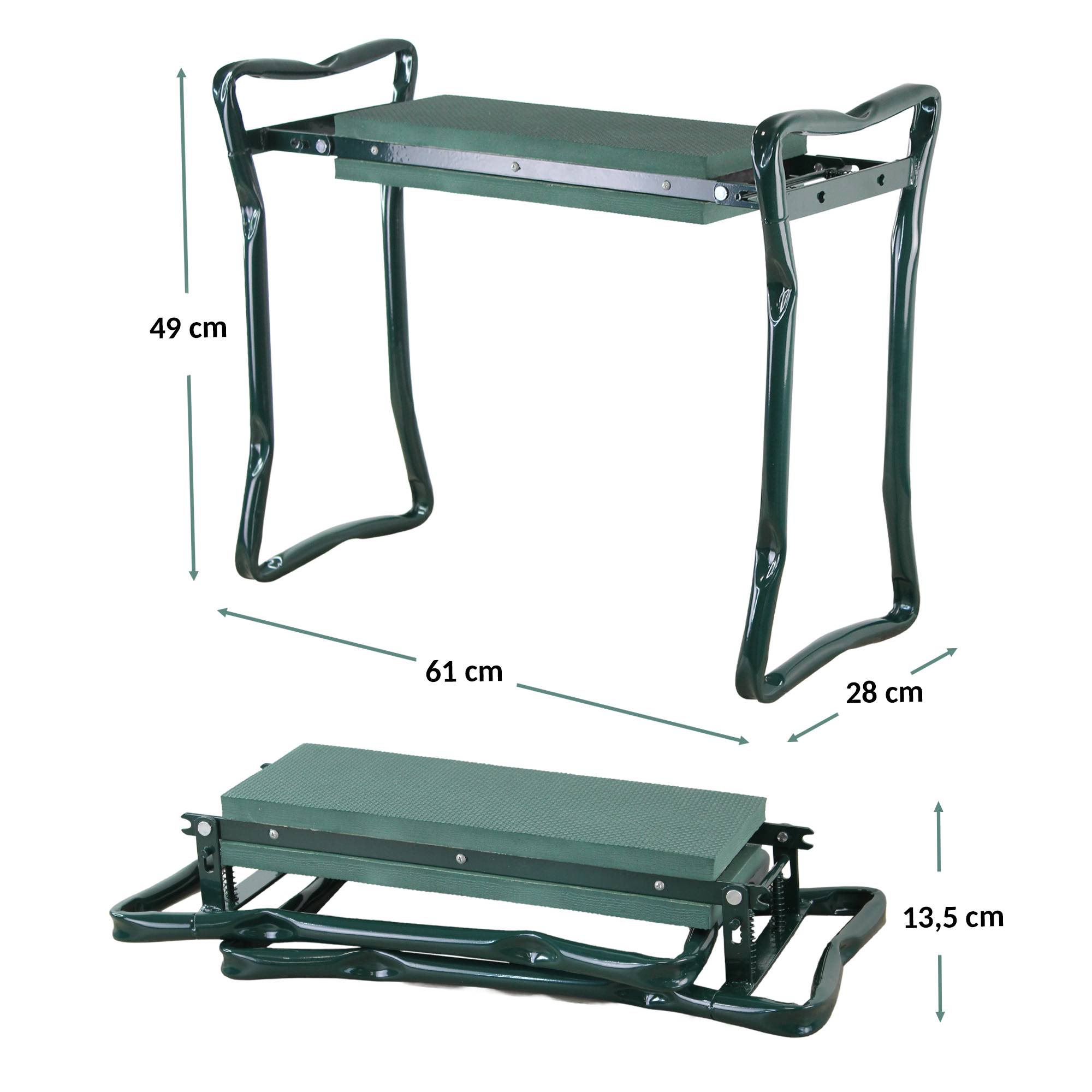 Tabouret de jardinage 2 en 1 pliable FISHTEC Siège agenouilloir ergonomique - Image 7