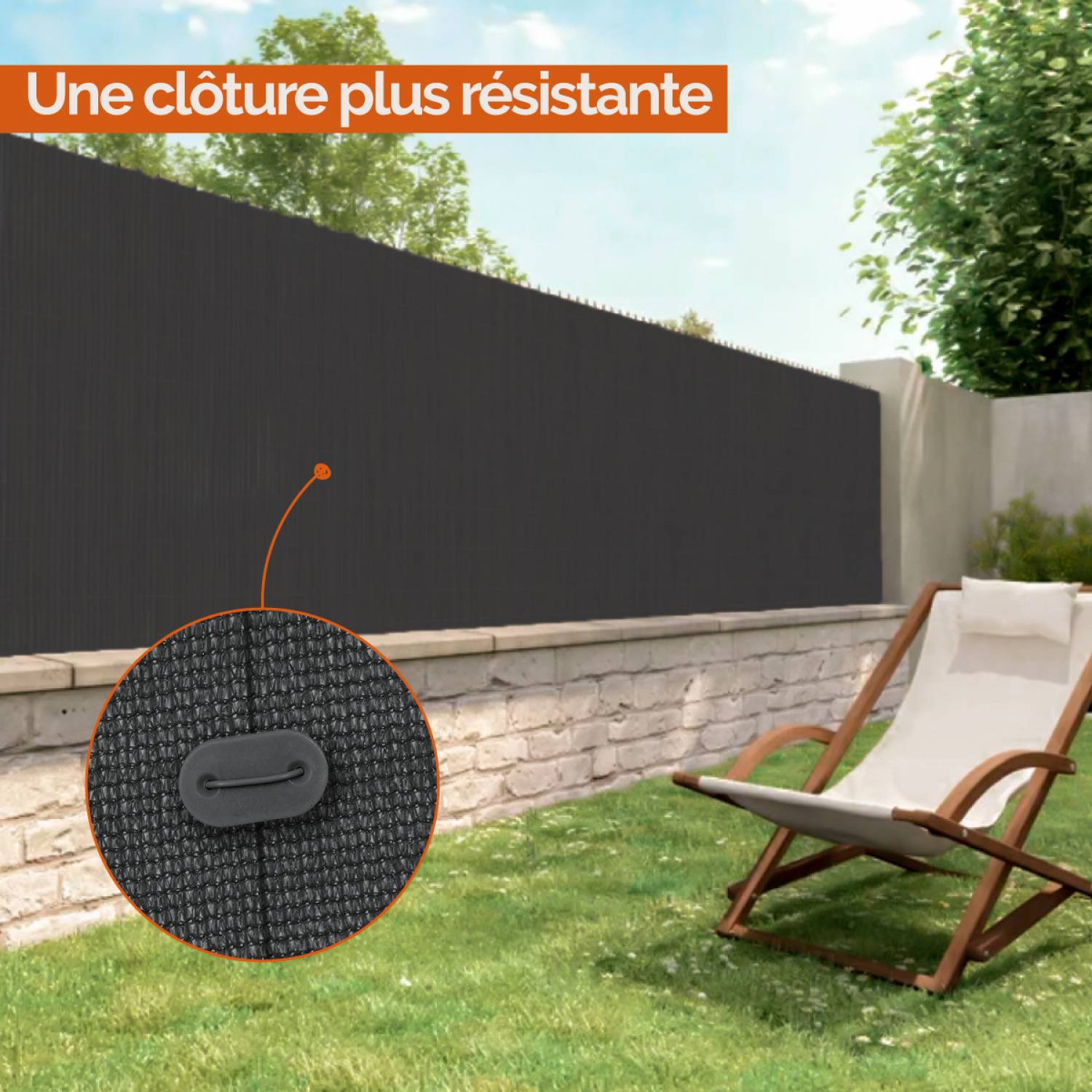 Linxor - Lot de 50 kits de fixation pour brise vue, canisse anti-UV - Gris - Linxor - Imagen 4