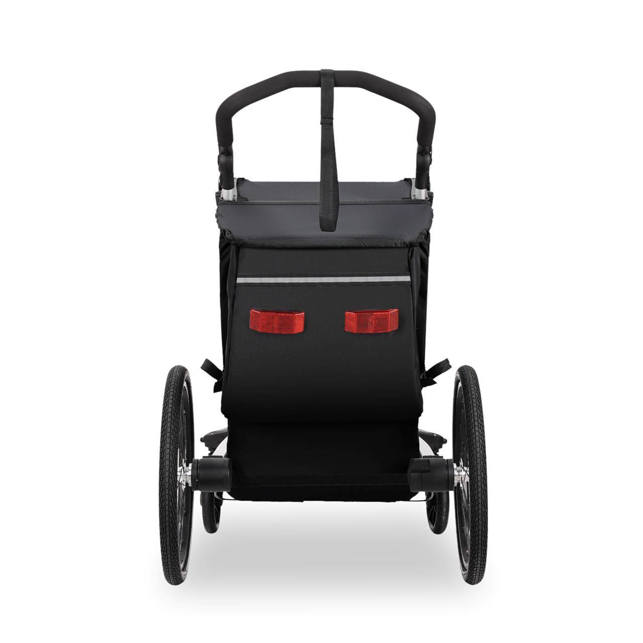 FUXTEC - Remorque vélo enfant FUXTEC FX-FA1S Sport Cruiser Mini - poussette 2-en-1 pliable - roues gonflables - noir - Image 9