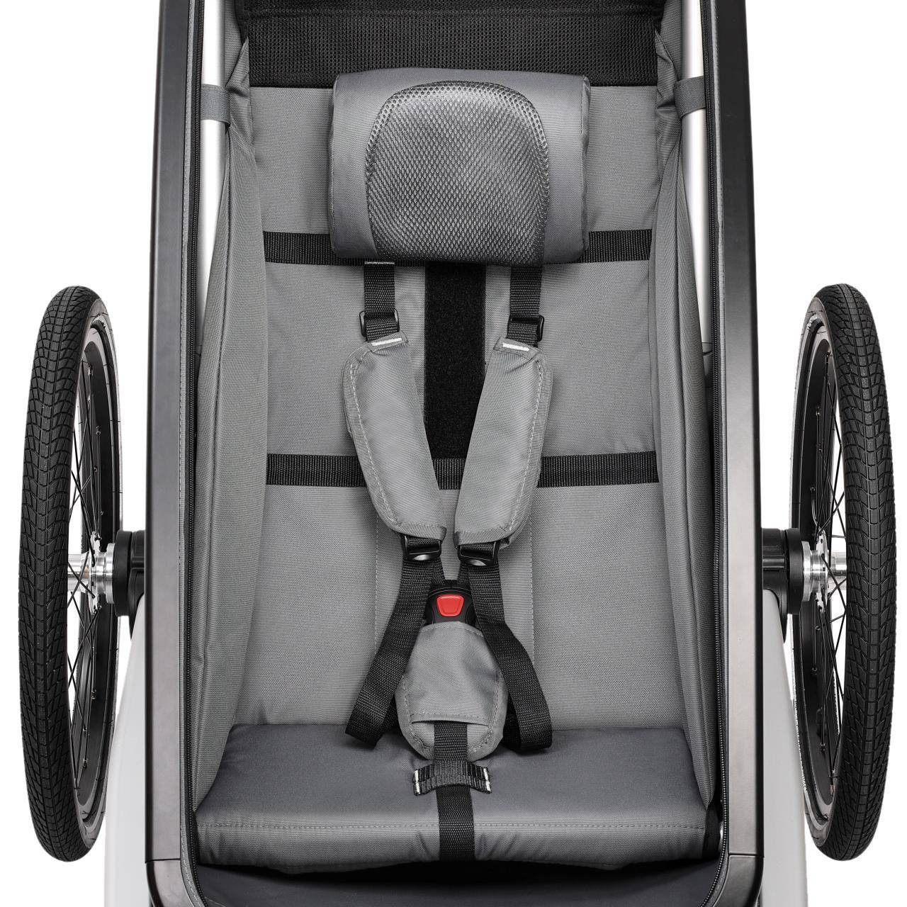 FUXTEC - Remorque vélo enfant FUXTEC FX-FA1S Sport Cruiser Mini - poussette 2-en-1 pliable - roues gonflables - noir - Image 6