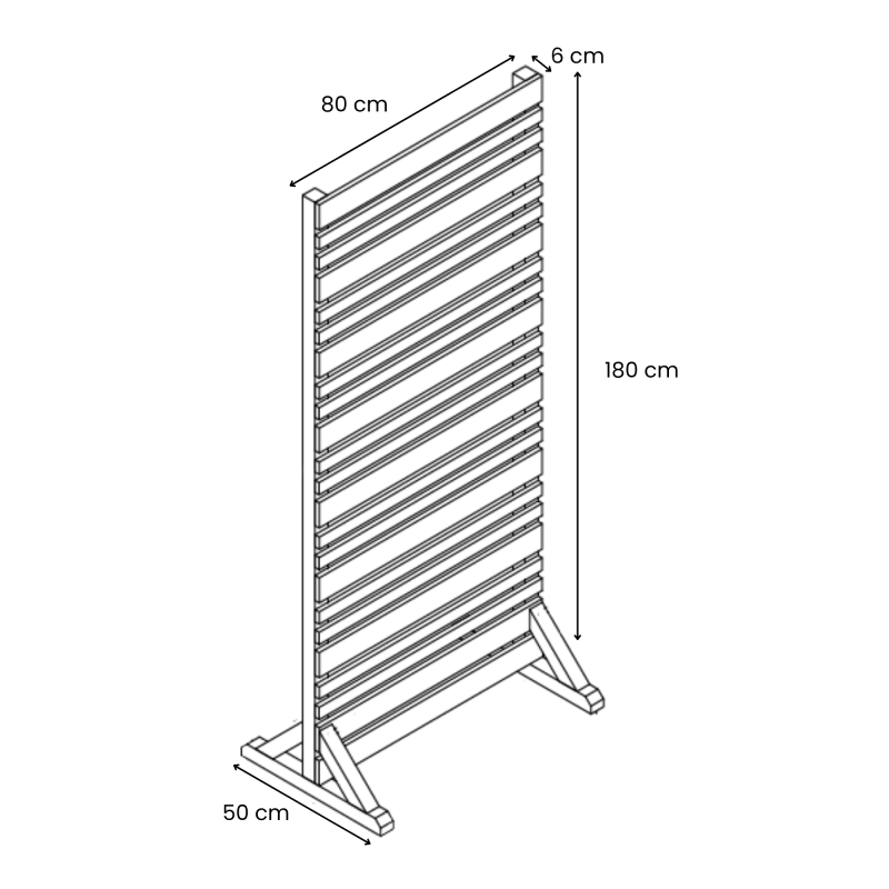 Jardipolys - Pantalla de privacidad recta LIGN Z 80 x 180 cm, esp.1,6cm - pino clase 3 FSC ® Jardipolys - Imagen 5