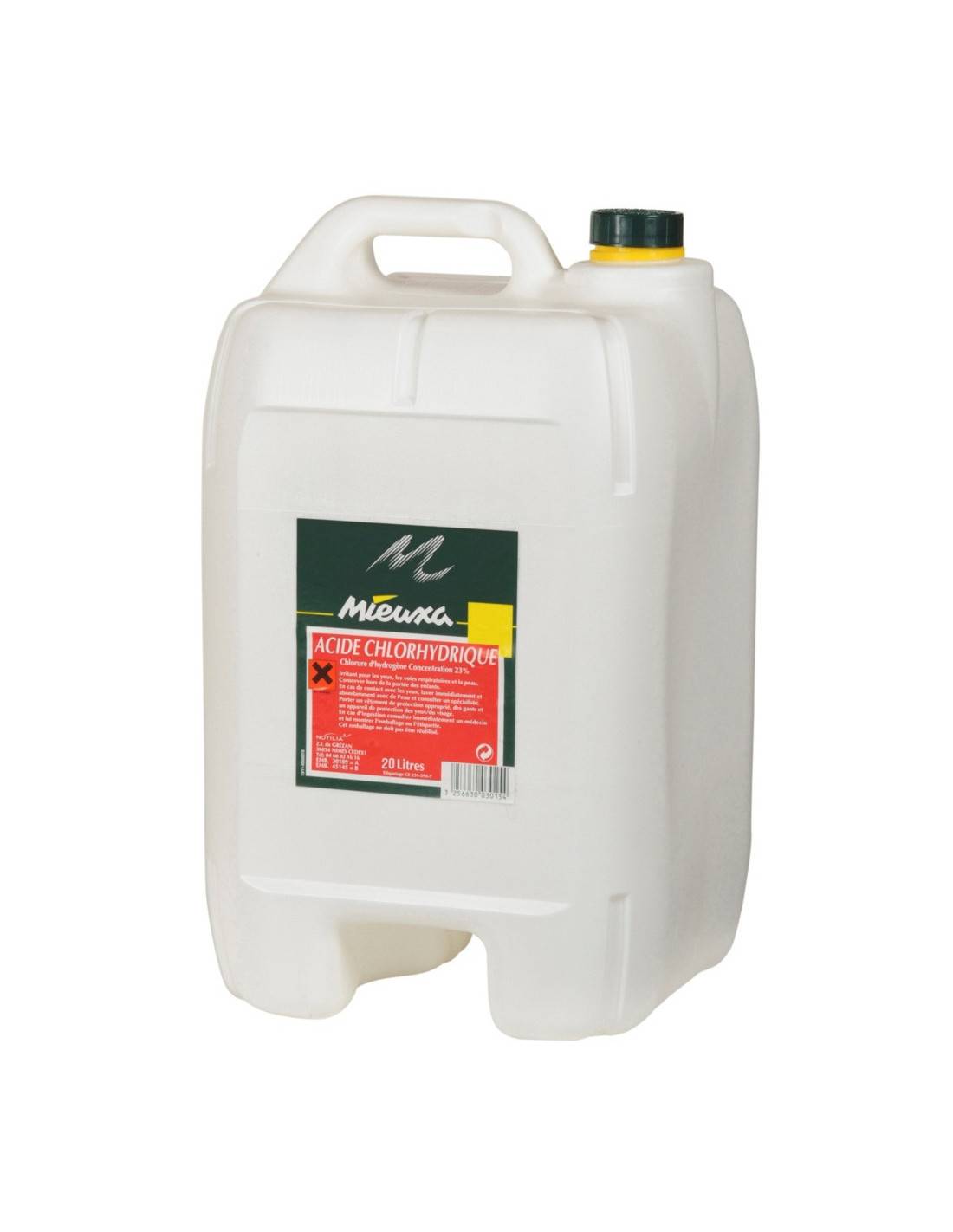 Mieuxa - Acide Chlorhydrique 23% - Ph Moins - 20 Litres - Mieuxa