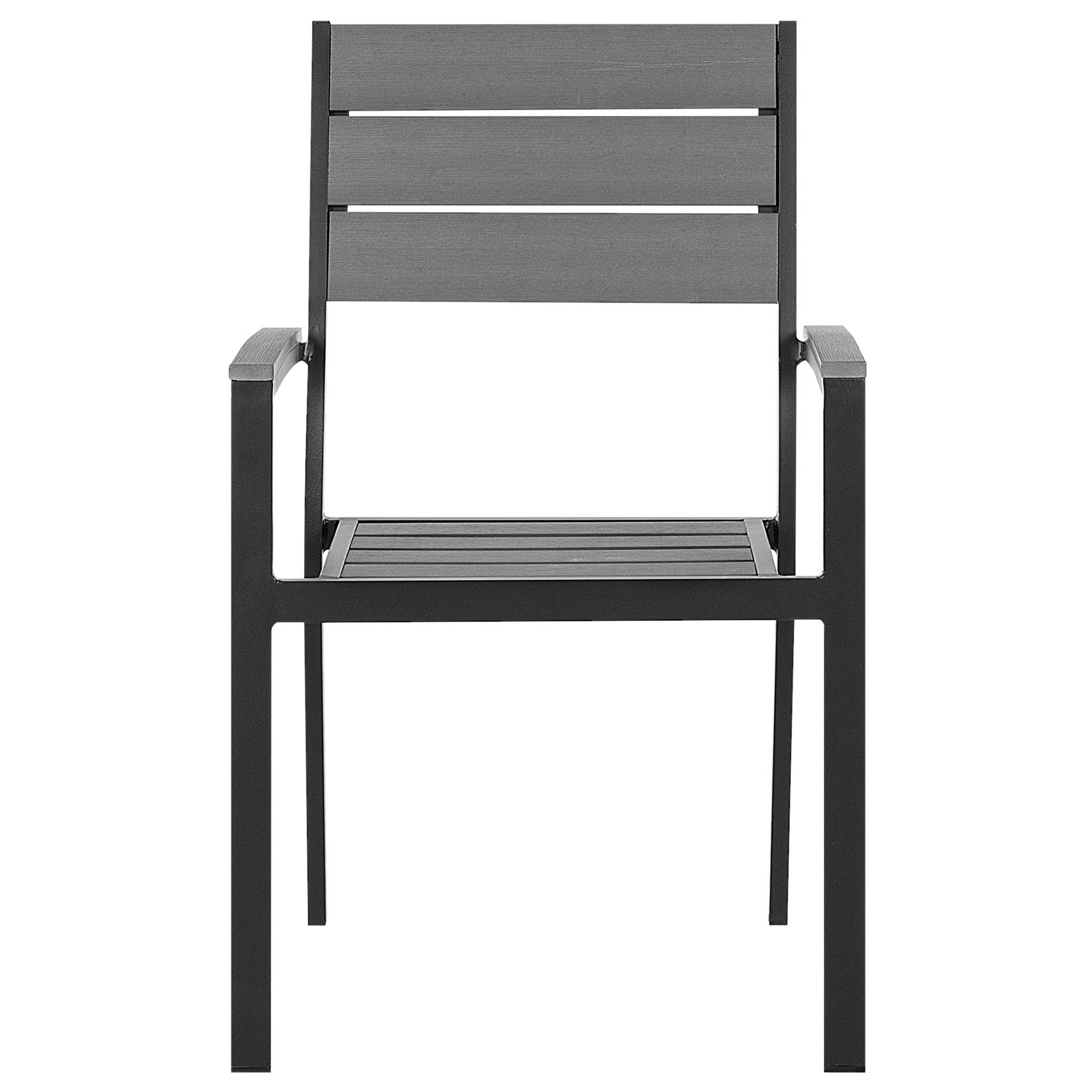 Beliani - Set de salle à manger, 4 Personnes Bois synthétique Gris PRATO - Beliani - Imagen 5