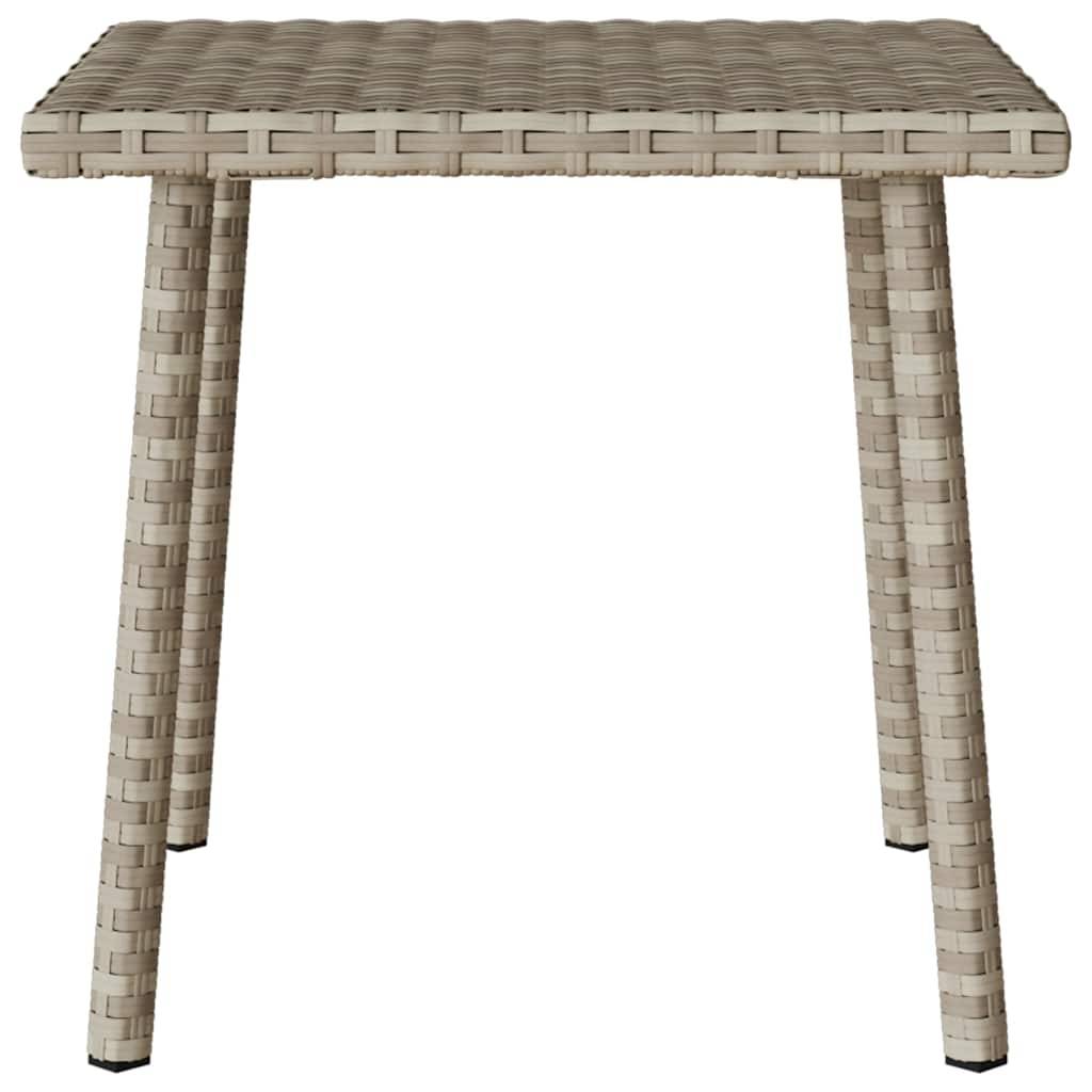 PANGIVO - Table basse de jardin rectangulaire gris clair résine tressée 40 x 40 x 37 cm - PANGIVO - Image 4