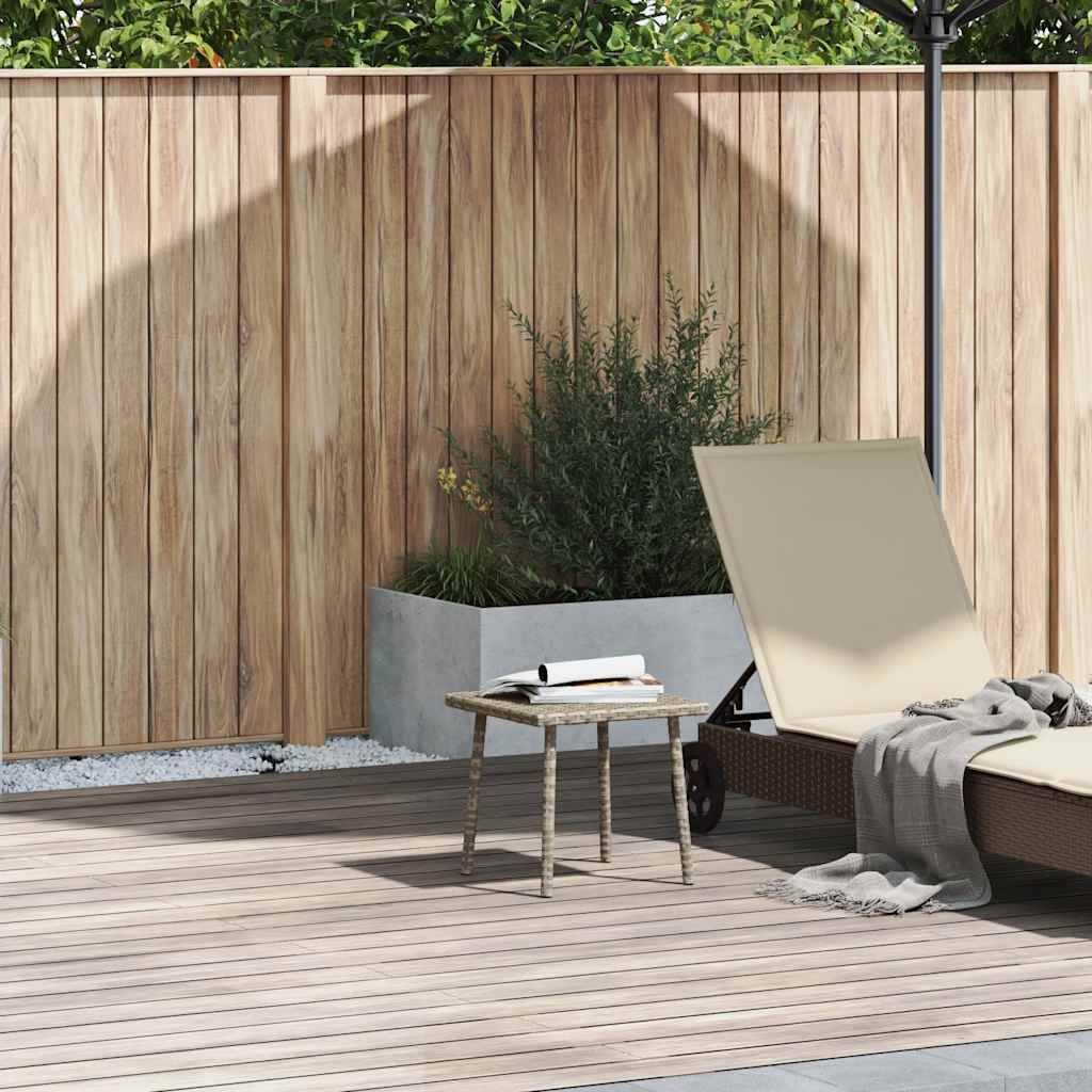 PANGIVO - Table basse de jardin rectangulaire gris clair résine tressée 40 x 40 x 37 cm - PANGIVO - Image 1