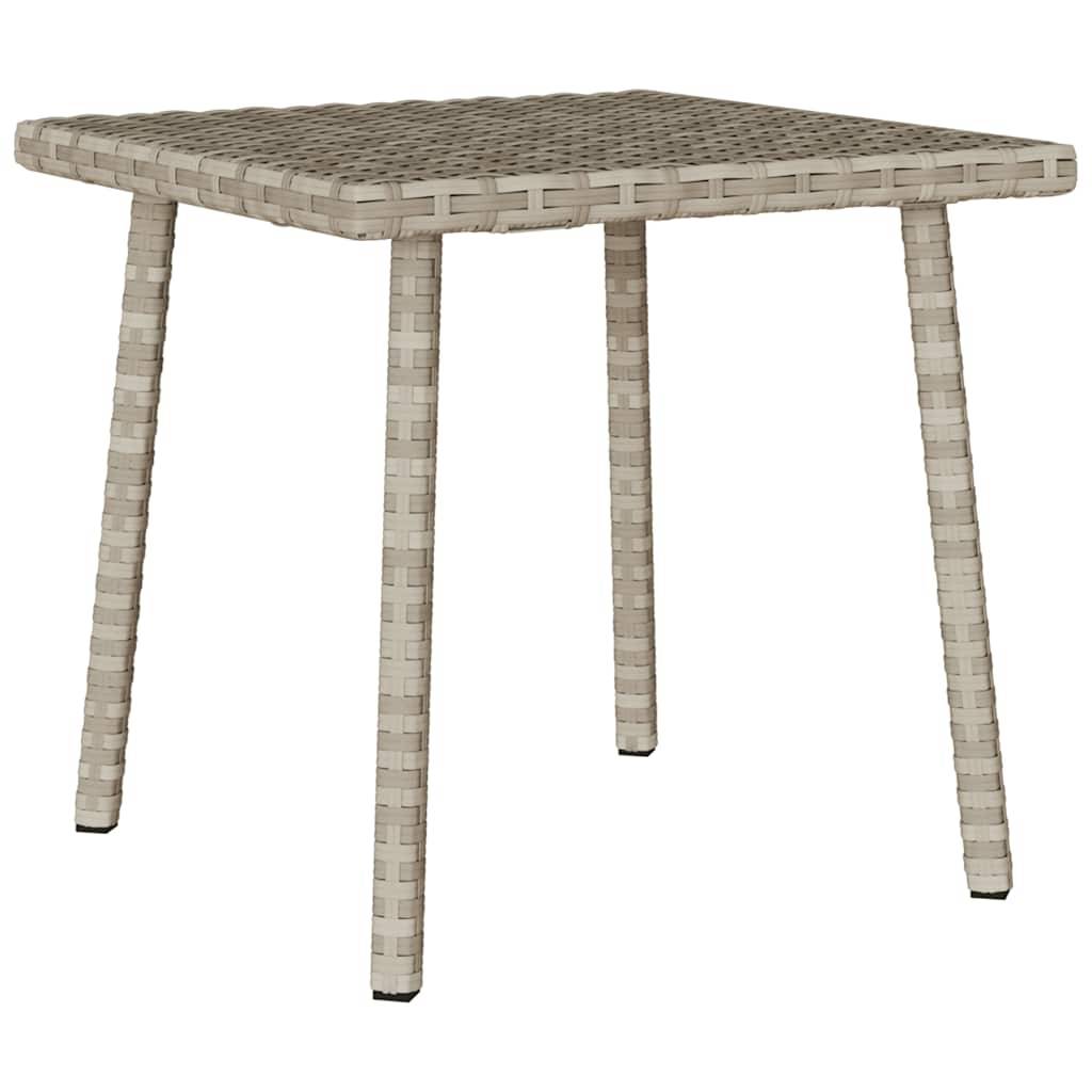 PANGIVO - Table basse de jardin rectangulaire gris clair résine tressée 40 x 40 x 37 cm - PANGIVO - Image 2