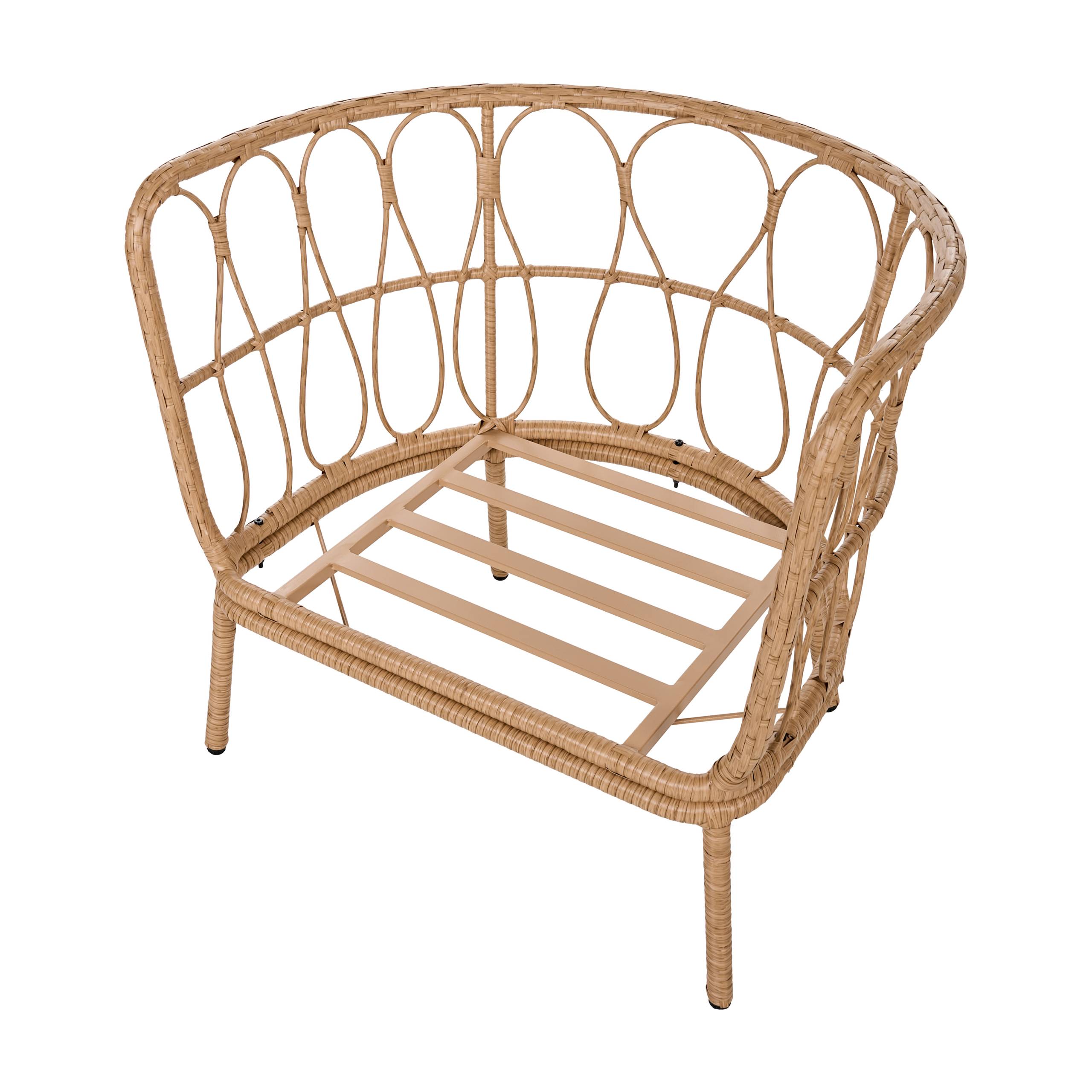 Beliani - Fauteuil Polyrotin Marron clair FONNI - Beliani - Image 10