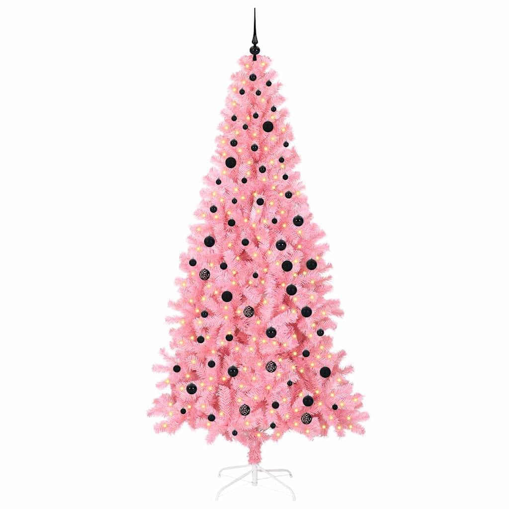 Vidaxl - Sapin de Noël Rose 240 cm PVC vidaXL 3396448 - Image 4