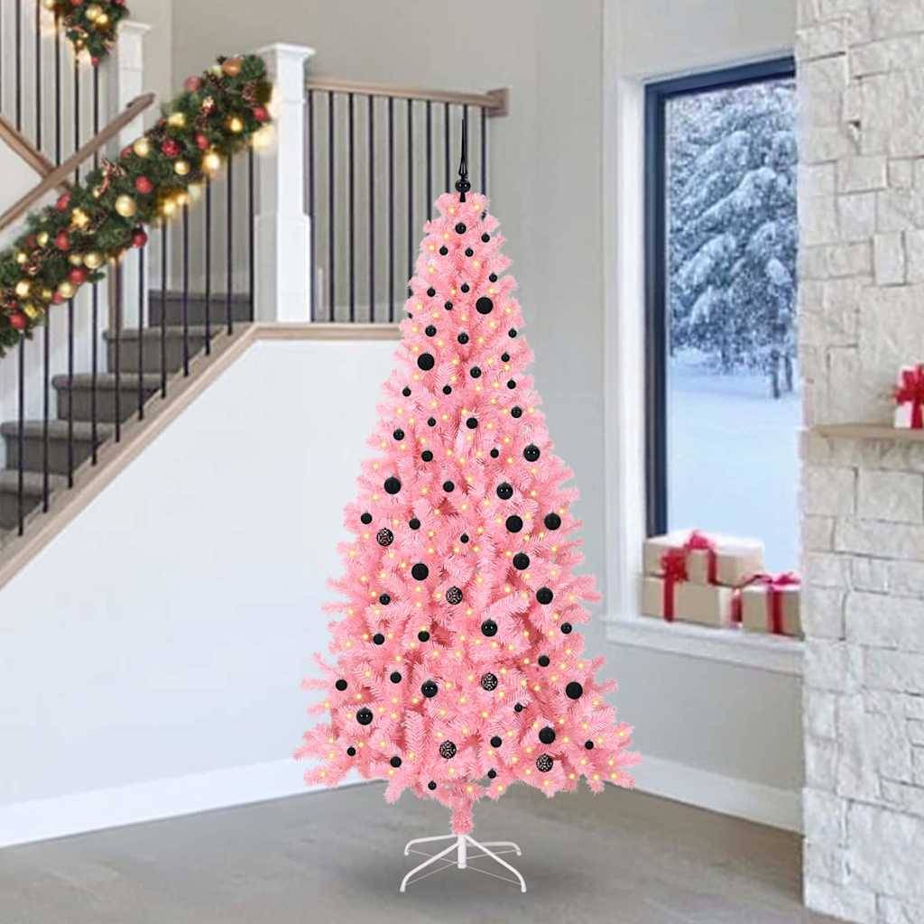Vidaxl - Sapin de Noël Rose 240 cm PVC vidaXL 3396448 - Image 1