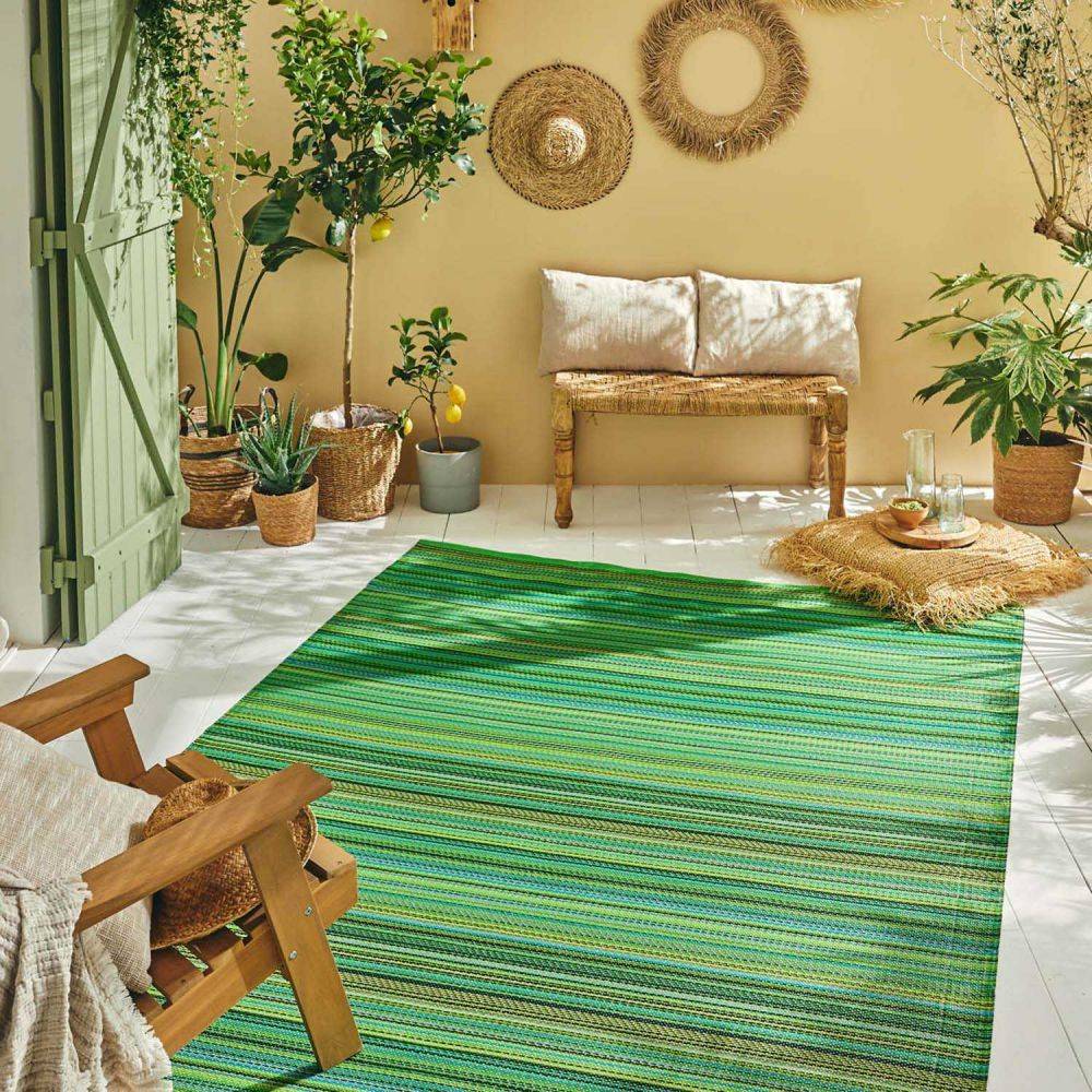 Jardindeco - Tapis extérieur en polypropylène Spargi 1746 vert 120 x 160 cm - Imagen 3