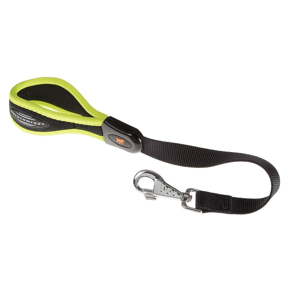 Ferplast - Ferplast Laisse courte ERGOFLUO, laisse pour chien de grande taille, poignée ergonomique rembourrée, in nylon. Longueur 55 cm x 2,5 cm, rose - Imagen 1