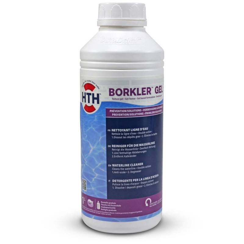 Gel nettoyant ligne d'eau piscine hth BORKLER Gel - 1 litre - Imagen 1