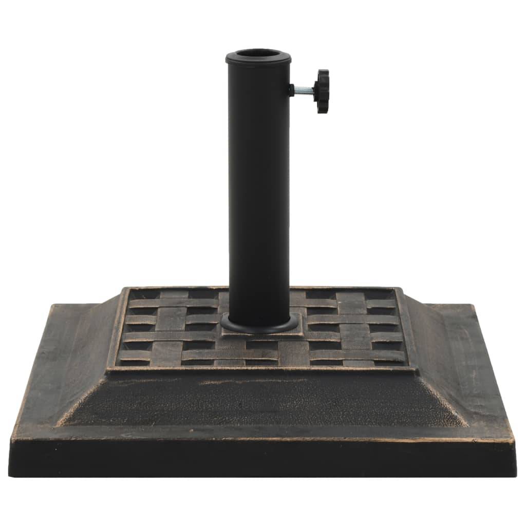 Helloshop26 - Pied base socle carré de parasol résine diamètre de 38 et 48 mm 12 kg bronze - Imagen 2
