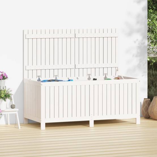 Coffre de jardin bois de pin blanc 147 x 68 x 64 cm - PANGIVO - Image 1