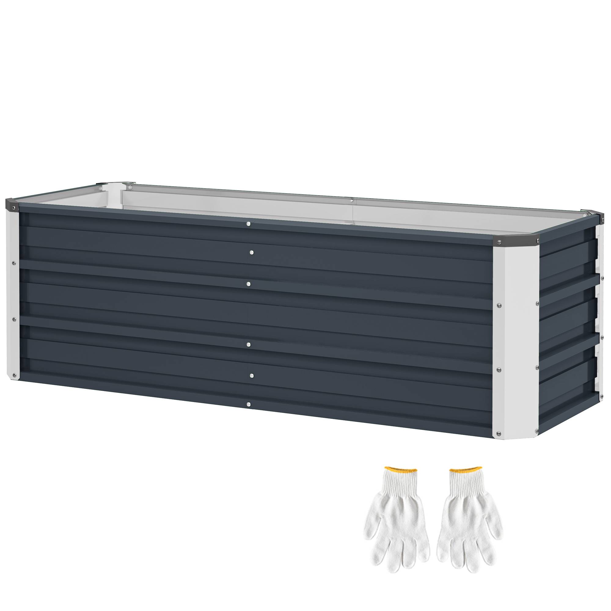 PANGIVO - Carré potager acier anthracite 125 x 47 x 44 cm - PANGIVO - Image 2