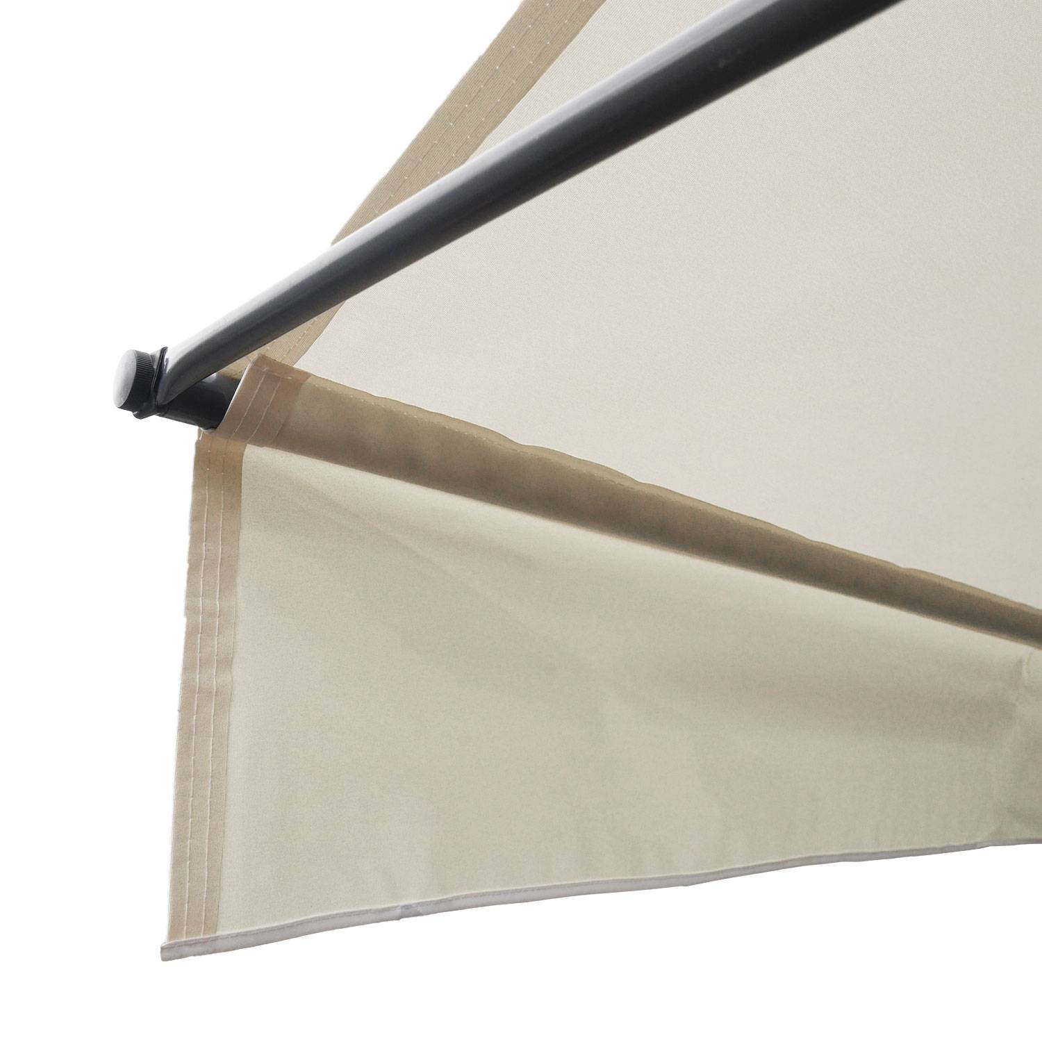 Happy Garden - Store banne pour balcon CHENE 3 × 1,2m - Toile beige et structure grise - HAPPY GARDEN - Imagen 4