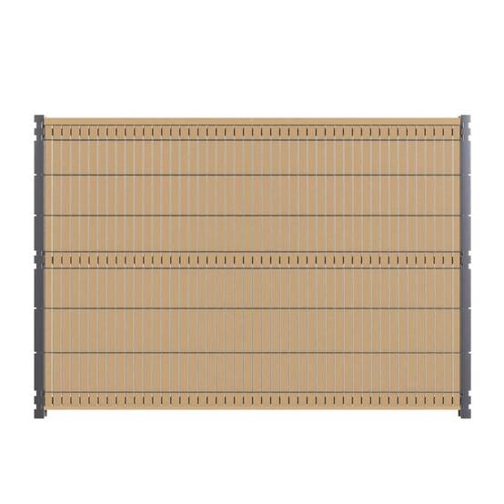 Kit Occultation Composite - L2,5 x H1,73m - Couleur : Beige - Haute Resistance - Occultant Pour Grillage Rigide - Image 3