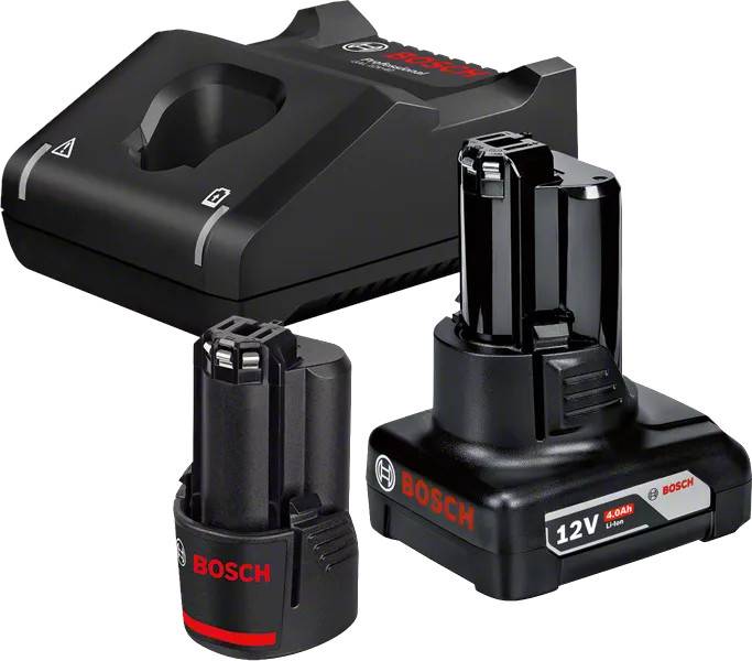 Bosch - Starter set 12V 2 batteries (2Ah +4 Ah) + chargeur GAL 12V-40 sous carton - BOSCH - 1600A01NC9 - Image 1