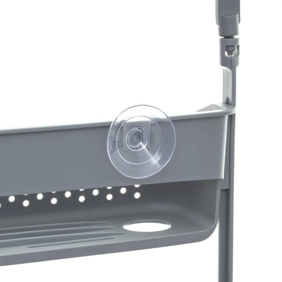 Support de Douche 2 Paniers "Souple" 70cm Gris - Image 2