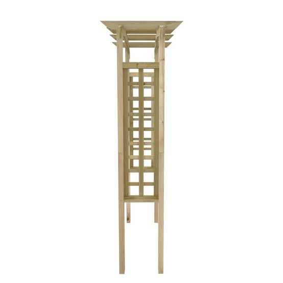 Arche de Jardin Bois Pin Imprégné Treillis pour Plantes Grimpantes Naturel - ComfortXL Outdoor Living - Image 4
