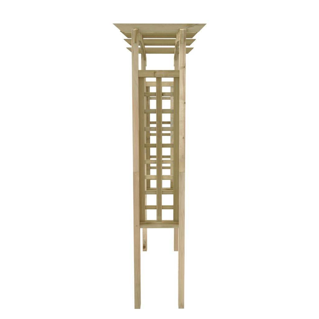 Arche de Jardin Bois Pin Imprégné Treillis pour Plantes Grimpantes Naturel - ComfortXL Outdoor Living - Image 4