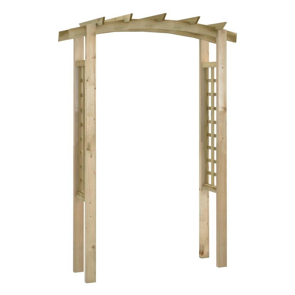 Arche de Jardin Bois Pin Imprégné Treillis pour Plantes Grimpantes Naturel - ComfortXL Outdoor Living - Image 2