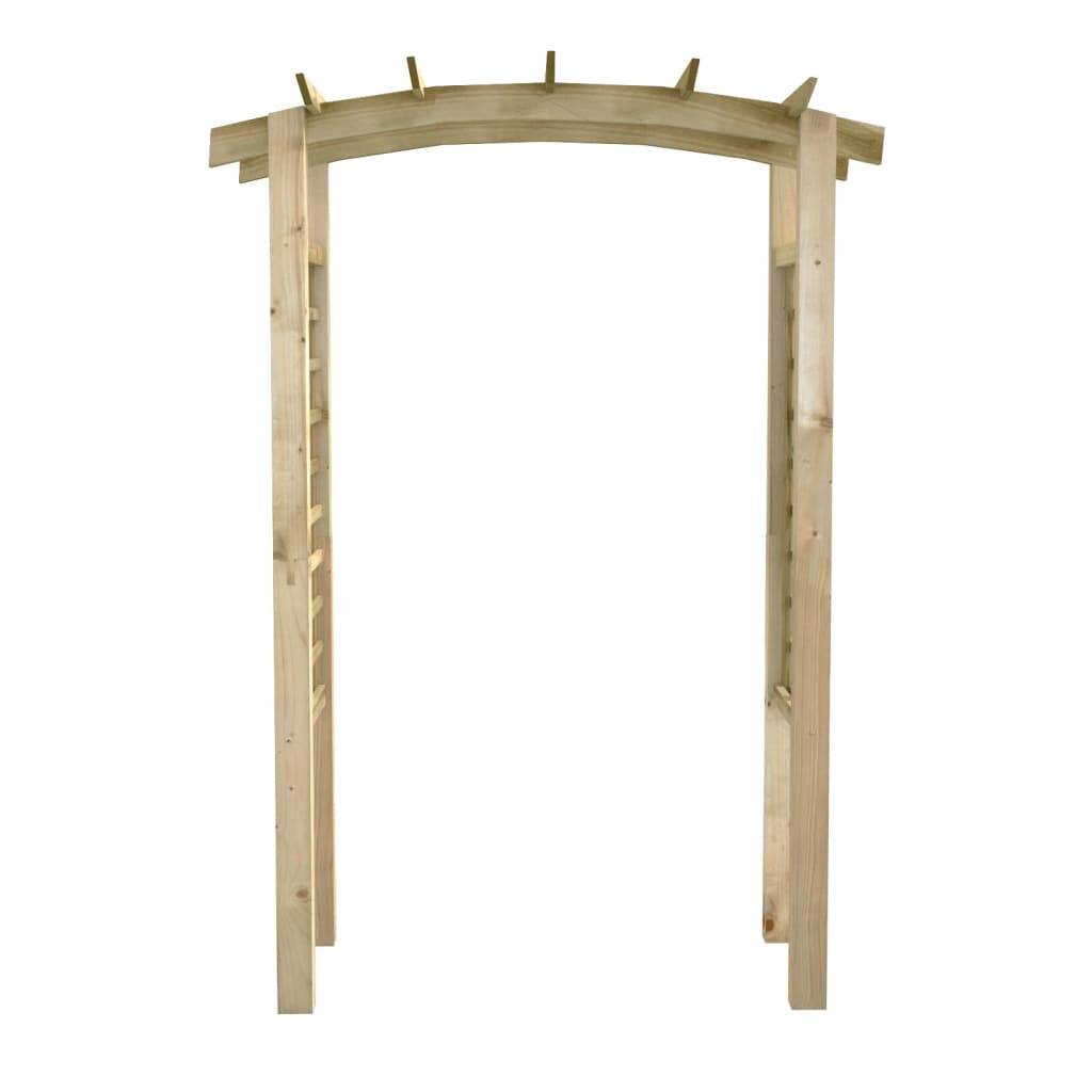 Arche de Jardin Bois Pin Imprégné Treillis pour Plantes Grimpantes Naturel - ComfortXL Outdoor Living - Image 3