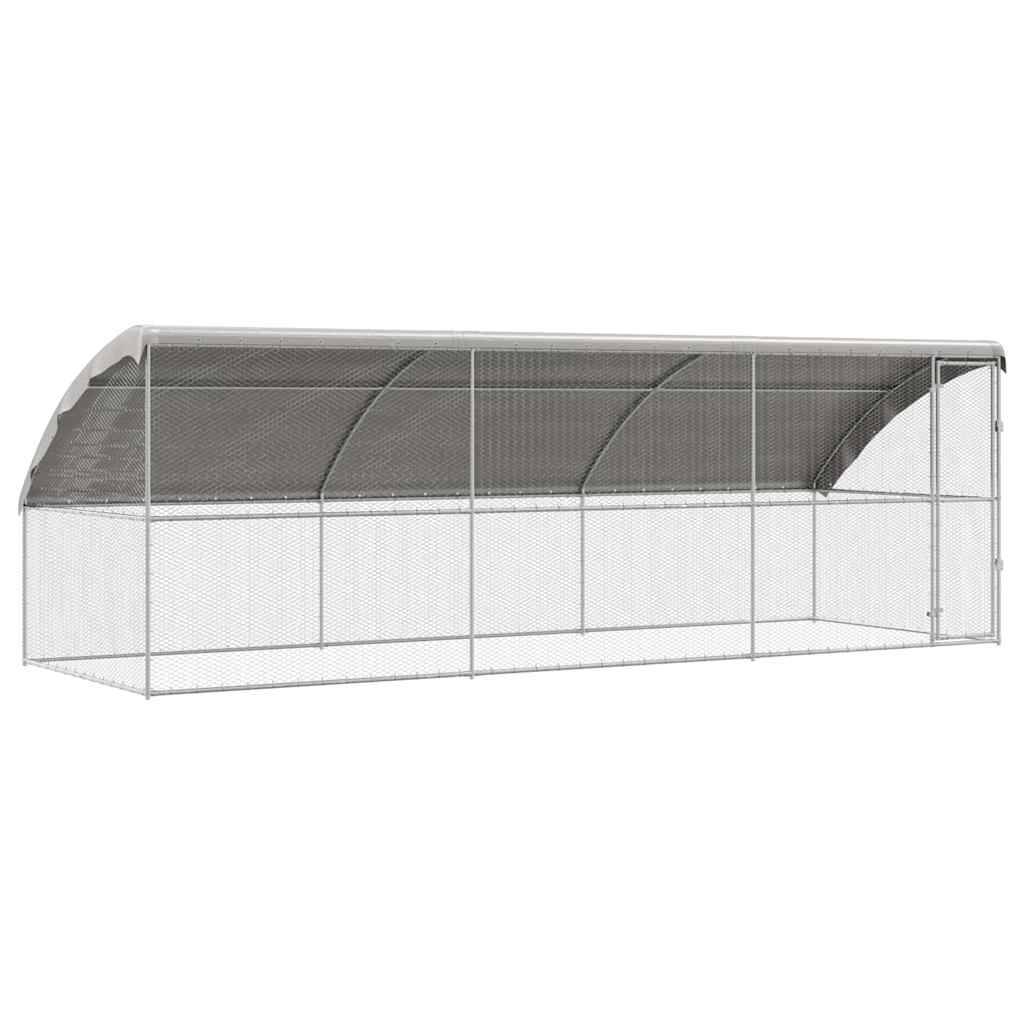 Grand enclos poules 6x2m acier galvanisé parc grillagé extérieur jardin – ComfortXL Outdoor Living - Image 2