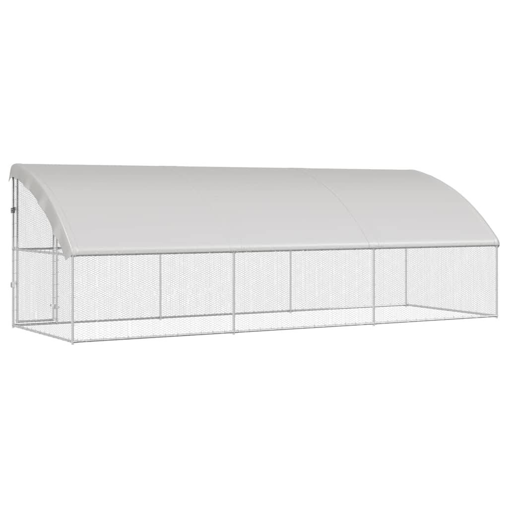 Grand enclos poules 6x2m acier galvanisé parc grillagé extérieur jardin – ComfortXL Outdoor Living - Image 6