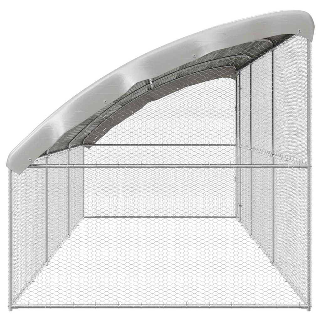 Grand enclos poules 6x2m acier galvanisé parc grillagé extérieur jardin – ComfortXL Outdoor Living - Image 5