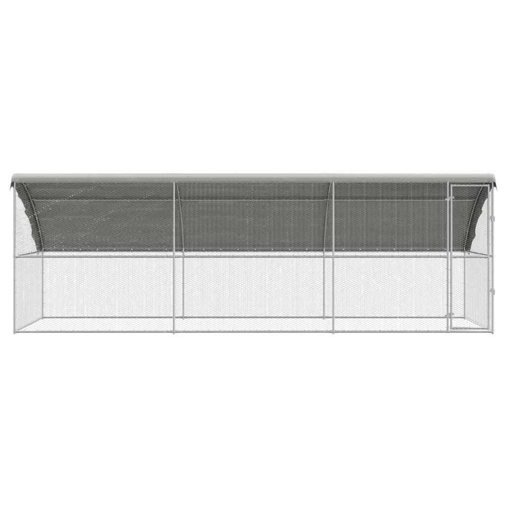 Grand enclos poules 6x2m acier galvanisé parc grillagé extérieur jardin – ComfortXL Outdoor Living - Image 4