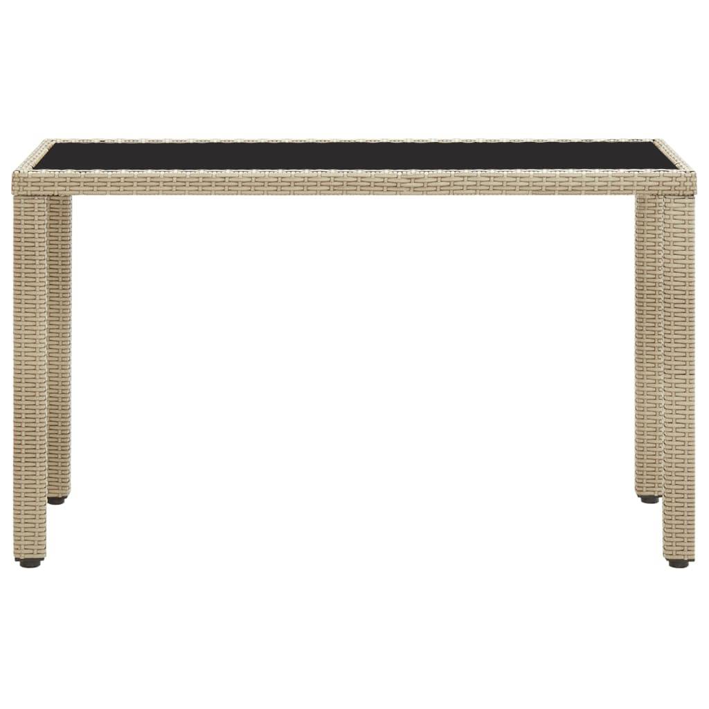 PANGIVO - Table de jardin Résine tressée Beige 123 x 60 x 74 cm - PANGIVO - Image 2