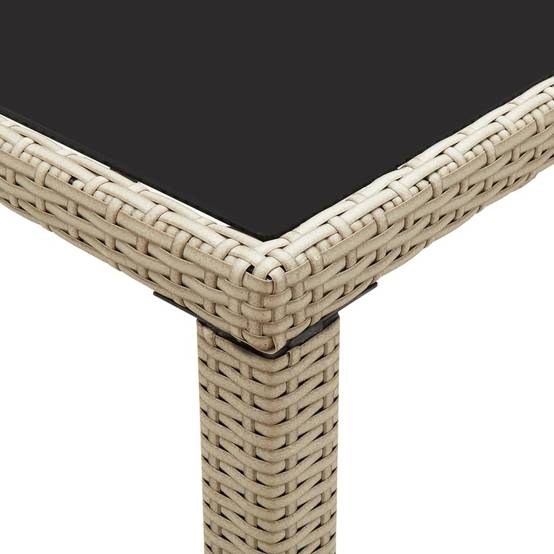 PANGIVO - Table de jardin Résine tressée Beige 123 x 60 x 74 cm - PANGIVO - Image 4