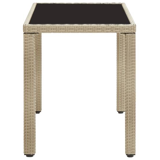 PANGIVO - Table de jardin Résine tressée Beige 123 x 60 x 74 cm - PANGIVO - Image 3