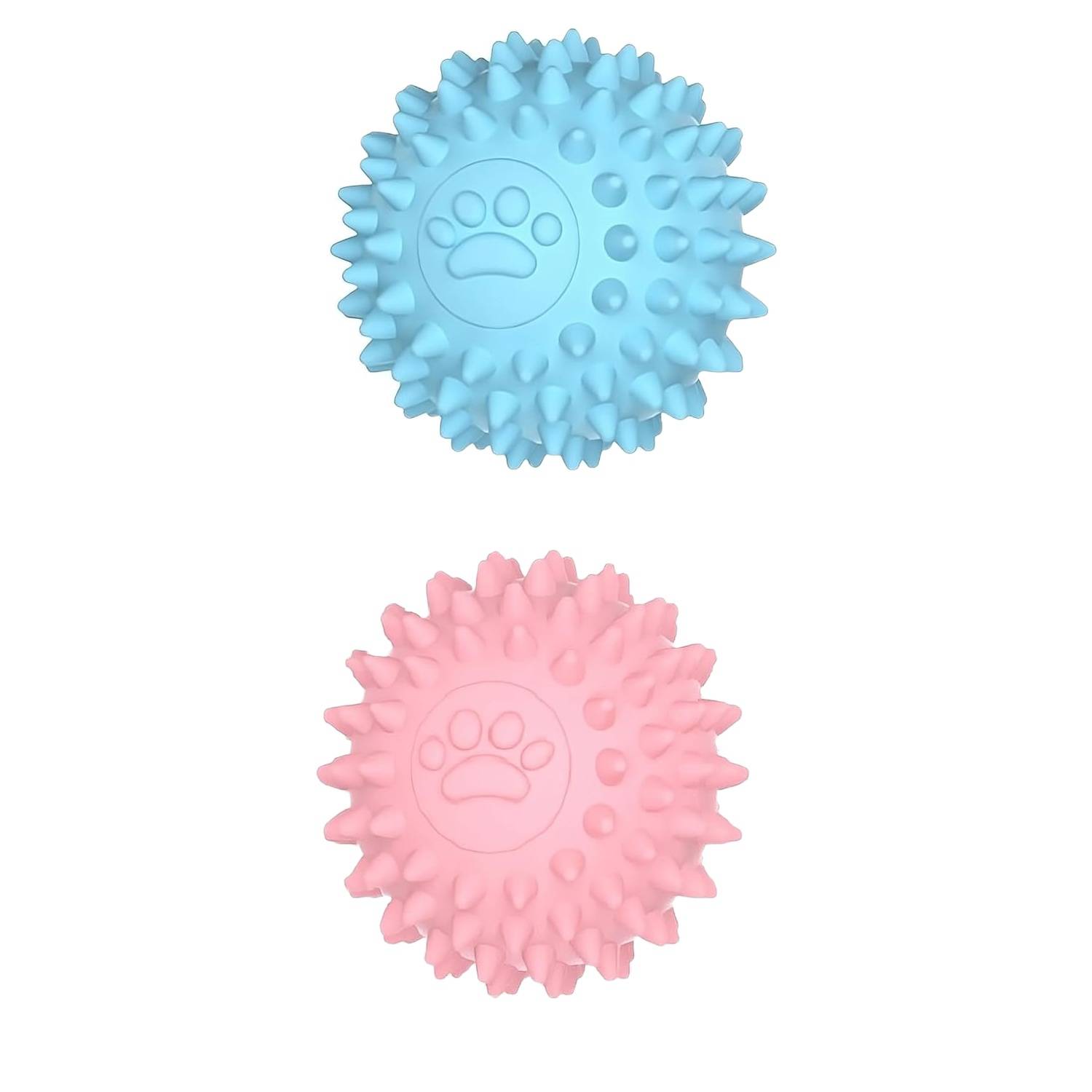 DtopbuyAge - Lot de 2 balles à picots pour chien - Résistantes et couinantes DtopbuyAge - Image 1