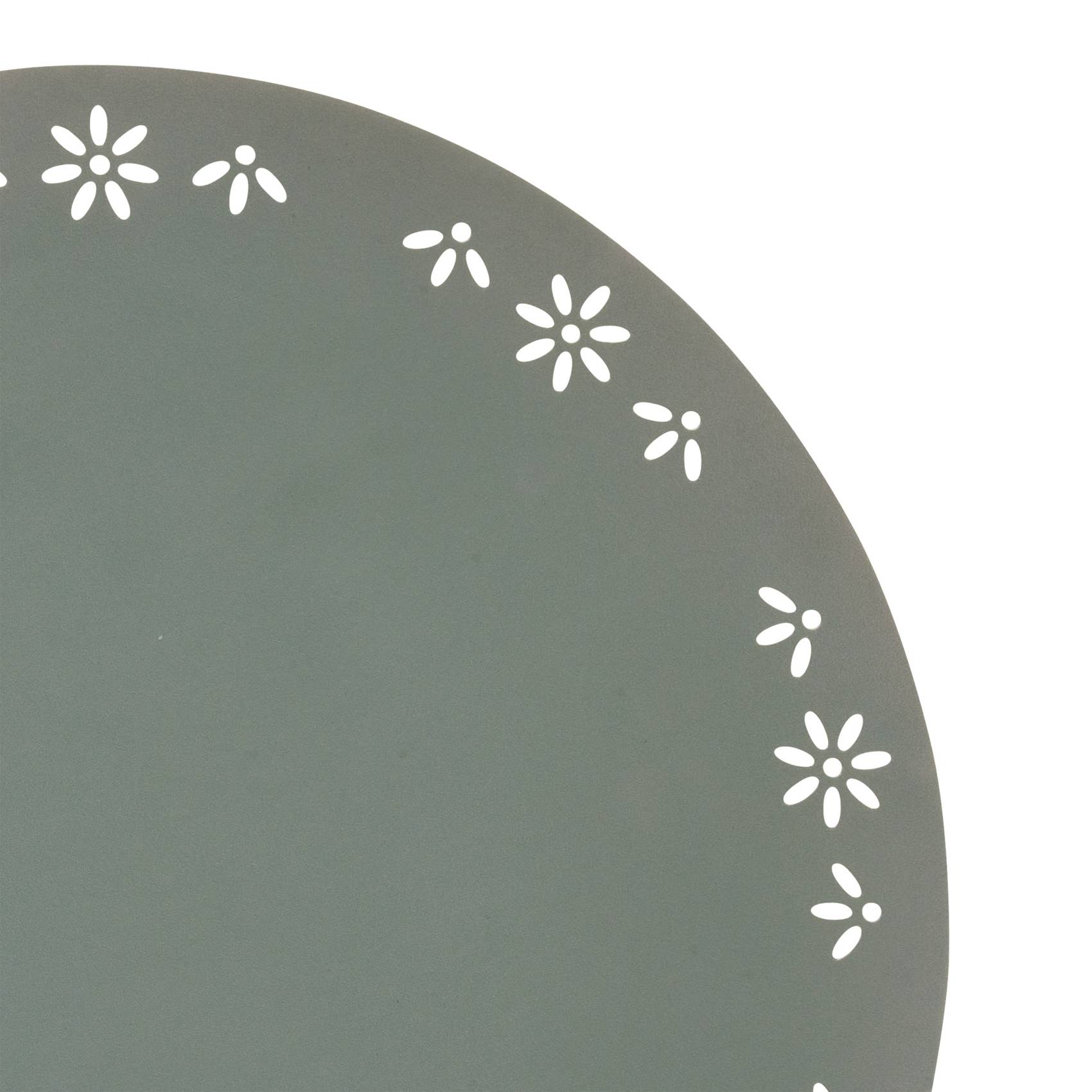 Set de table rond décoratif avec motif floral - ATMOSPHERA - Polyester - Vert - Image 2