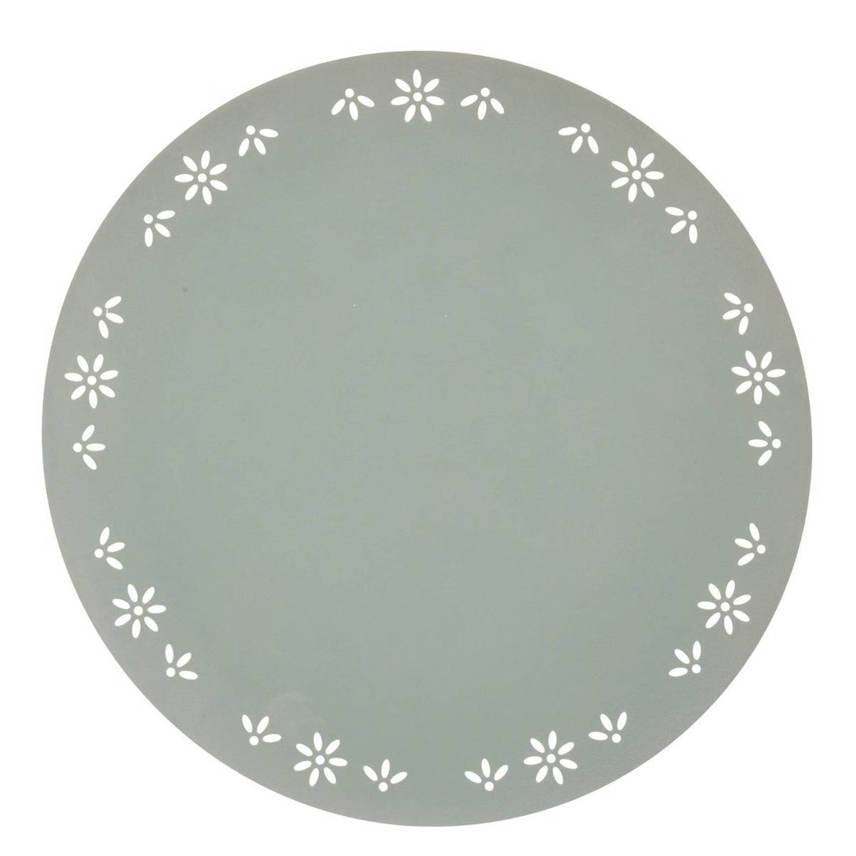 Set de table rond décoratif avec motif floral - ATMOSPHERA - Polyester - Vert - Image 1