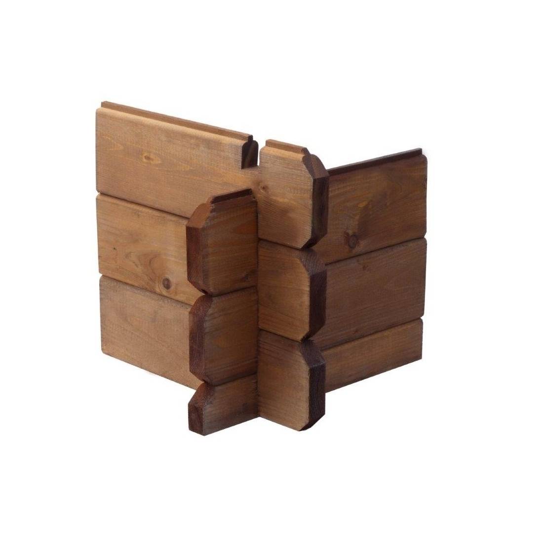 Altanka - Abri de jardin en bois - 15.2m2 - 3.9x3.9m - Traité - Ep. 34mm - Couleur: marron - DOM563 - ALTANKA - Imagen 5